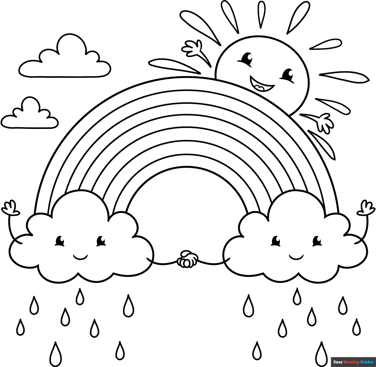 10 Free Rainbow Coloring Pages For Kids Easy Drawing Guides