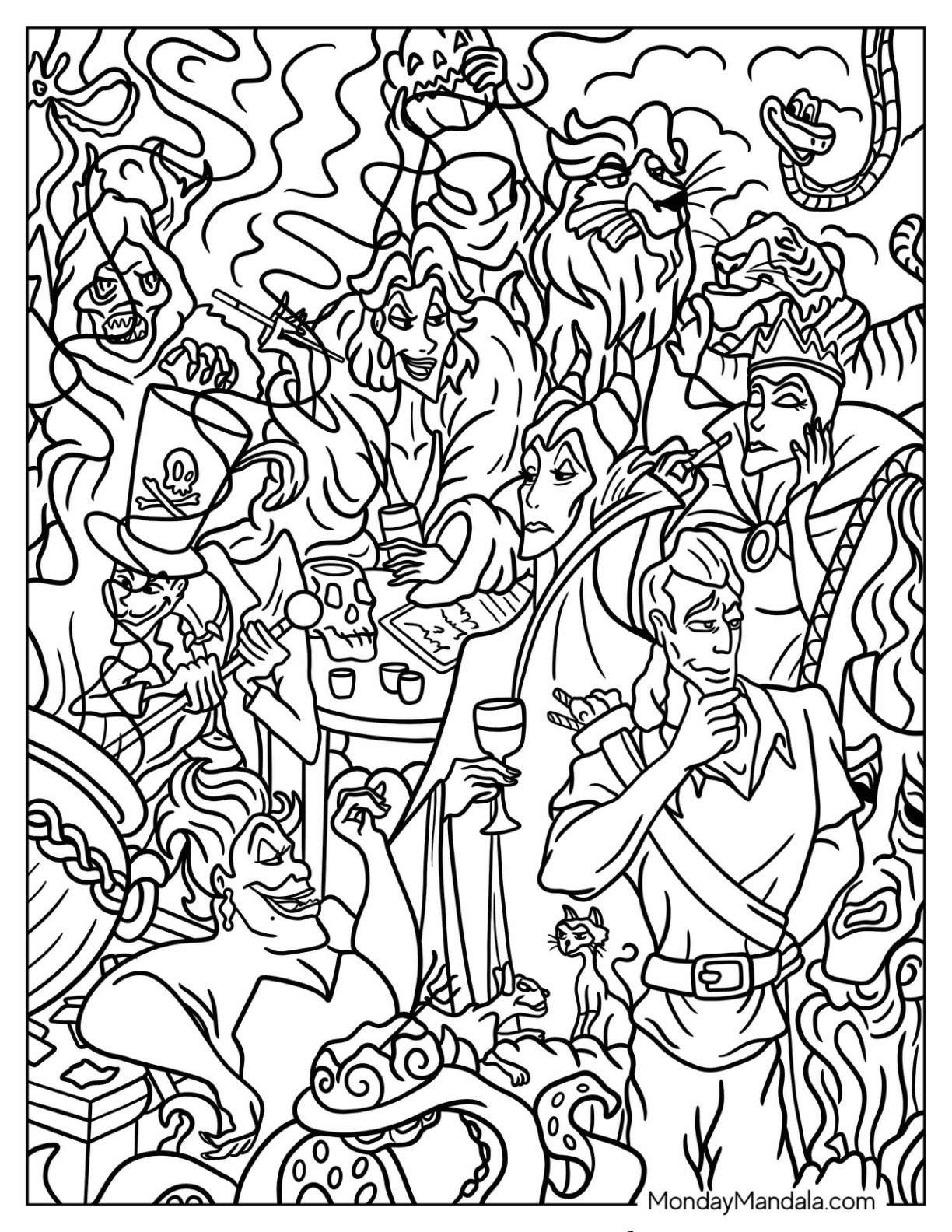 20 Disney Coloring Pages For Adults Free PDF Printables 
