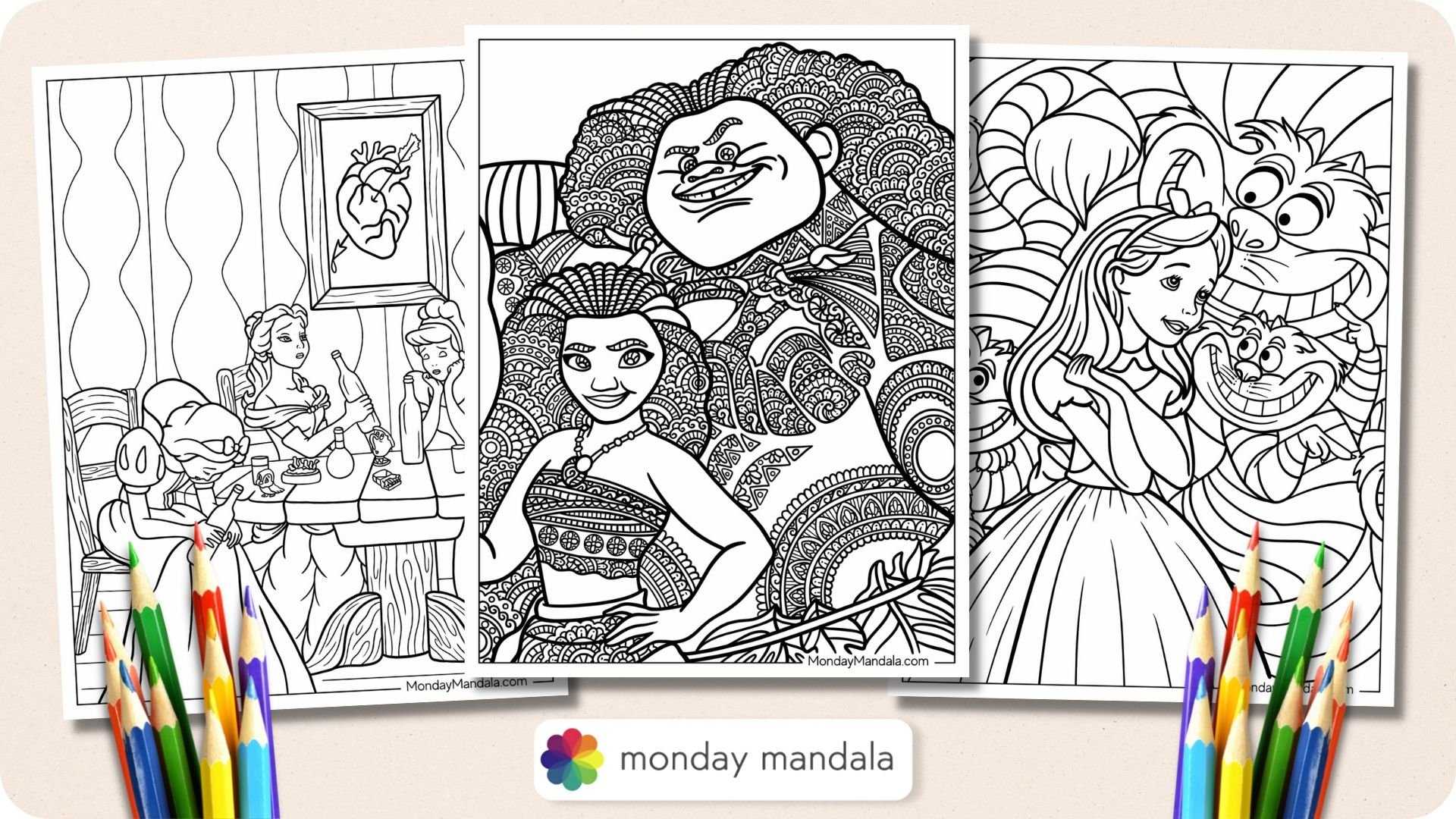 20 Disney Coloring Pages For Adults Free PDF Printables 