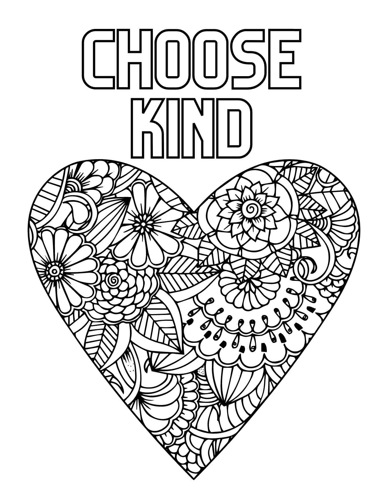 Free Printable Kindness Coloring Pages