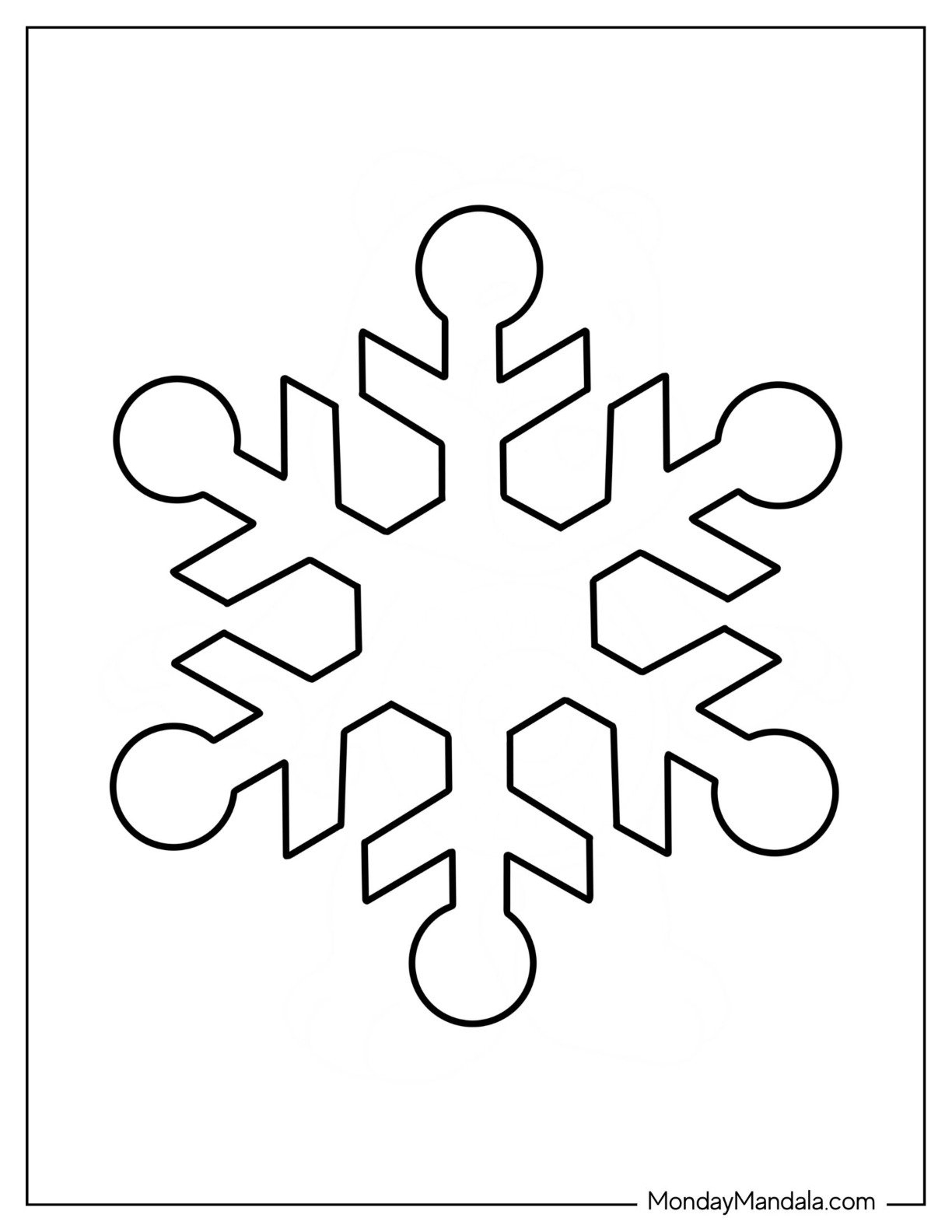 20 Snowflake Coloring Pages Free PDF Printables 