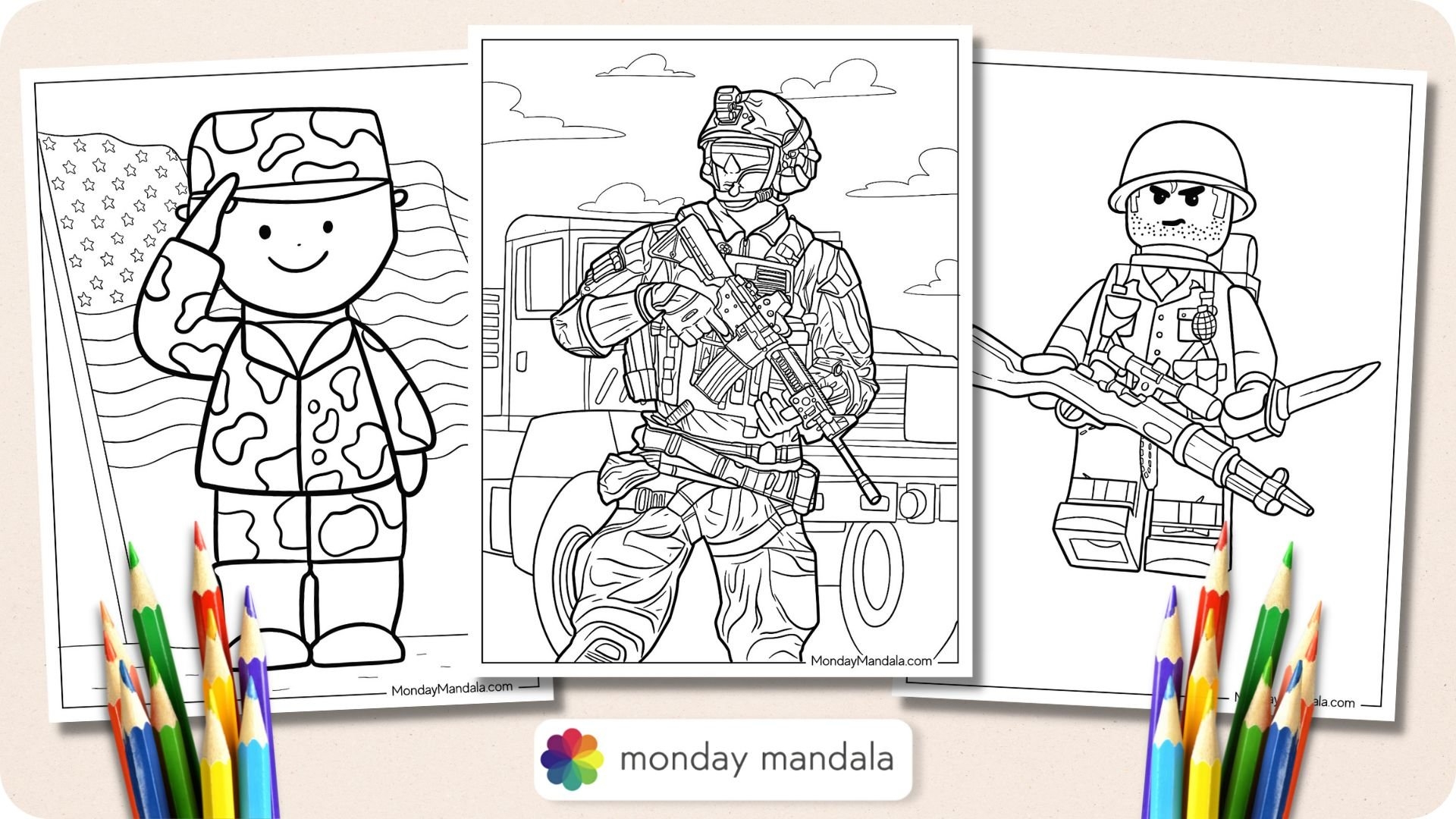 20 Soldier Coloring Pages Free PDF Printables 
