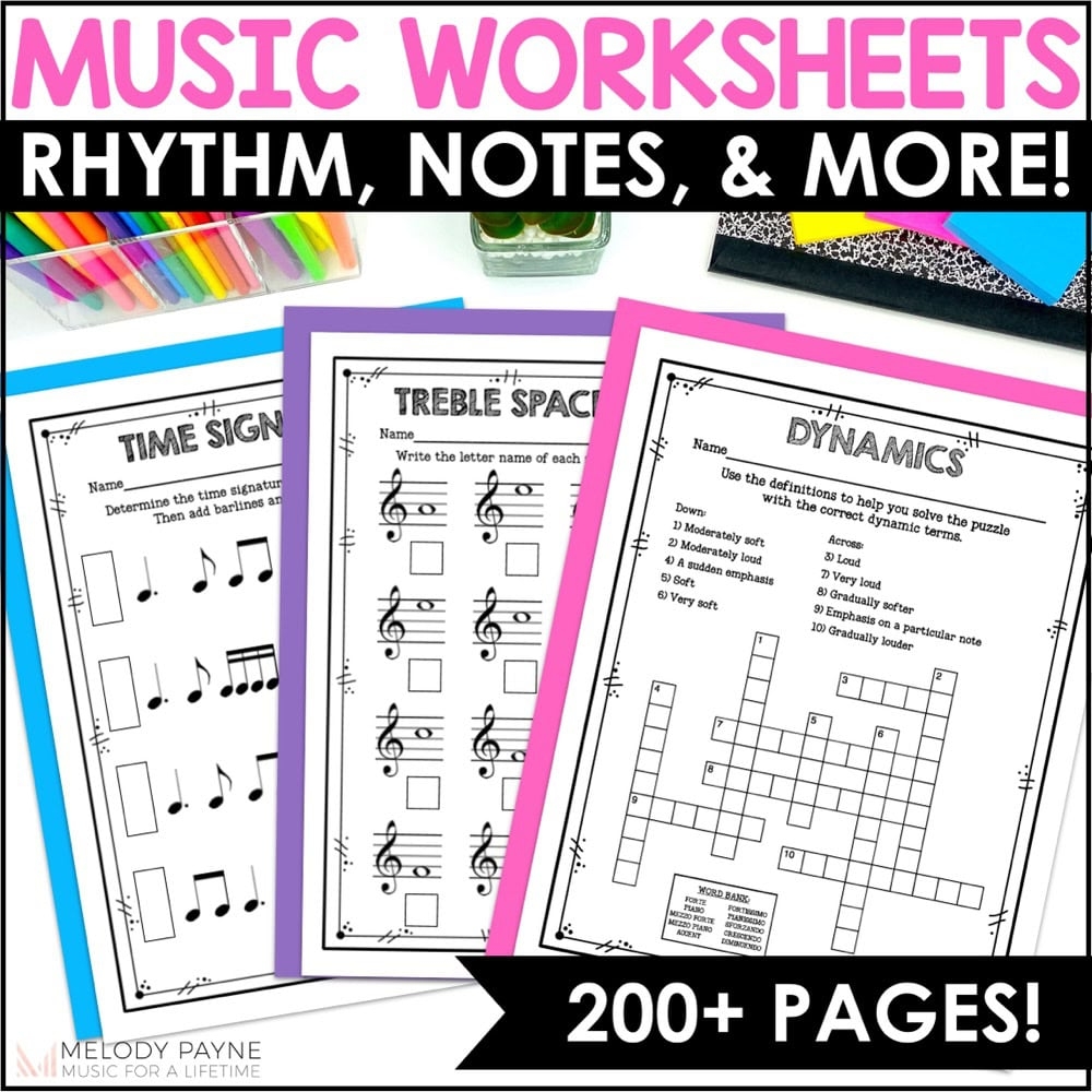 200 Music Theory Worksheets Music Class Piano Note Reading Rhythm More Melody Payne Music For A Lifetime