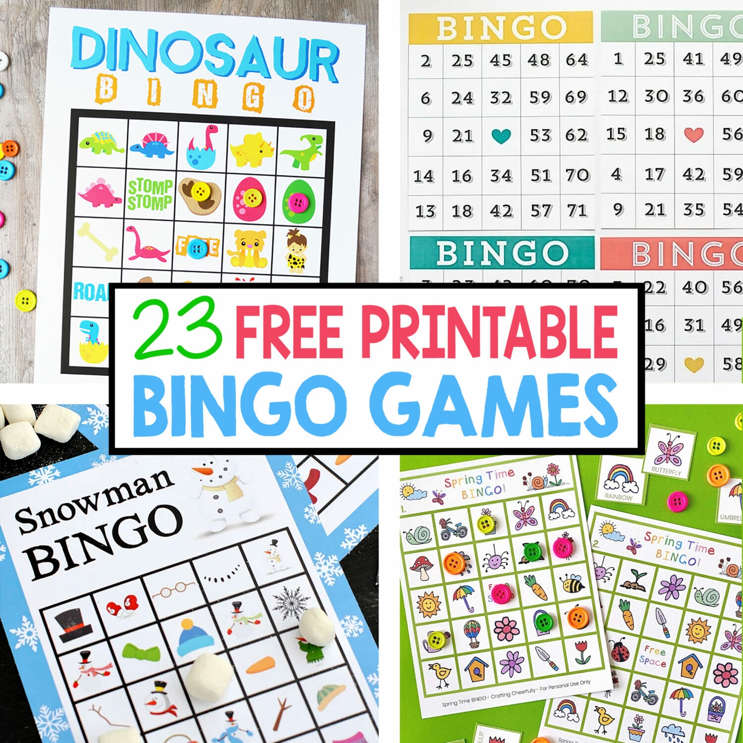 23 Free Printable Bingo Games Crafting Cheerfully