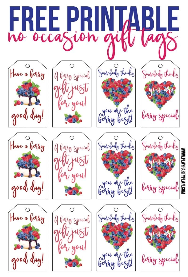 24 Just Because Gift Basket Ideas Free Printable Gift Tags