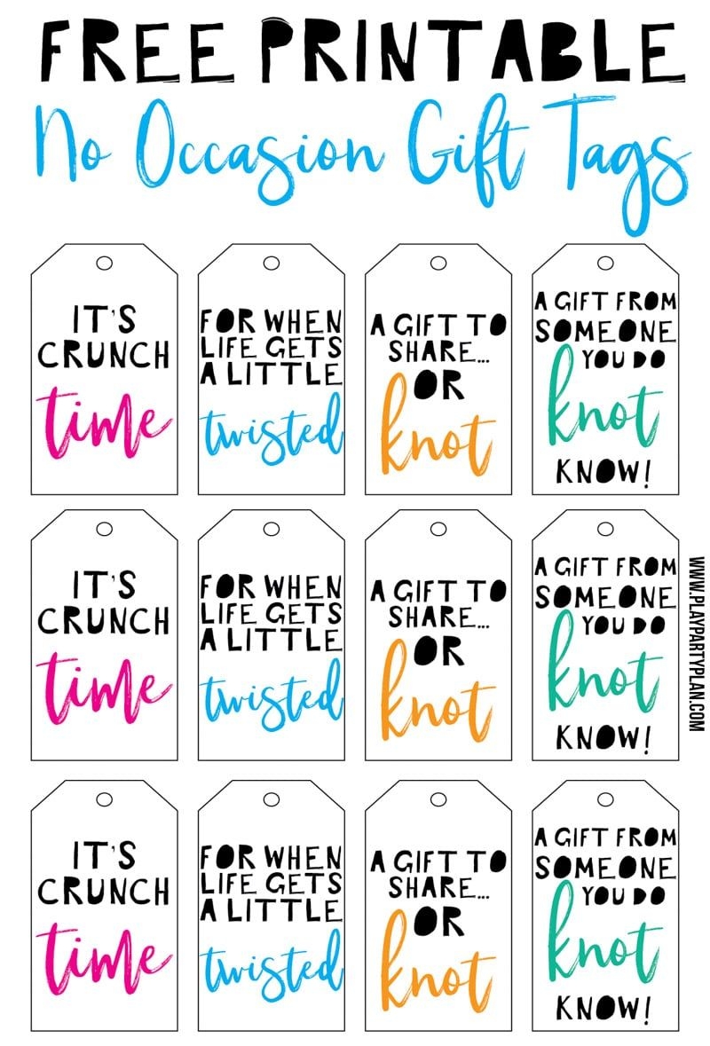 24 Just Because Gift Basket Ideas Free Printable Gift Tags