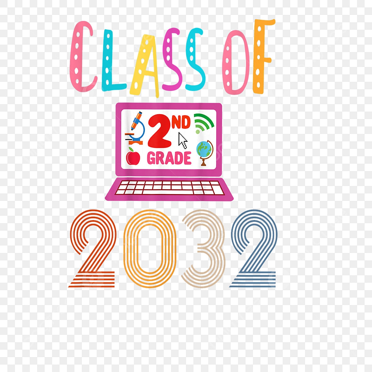 2nd Grade Hd Transparent Class Of 2nd Grade 2032 Back To School Student Class PNG Image For Free Download
