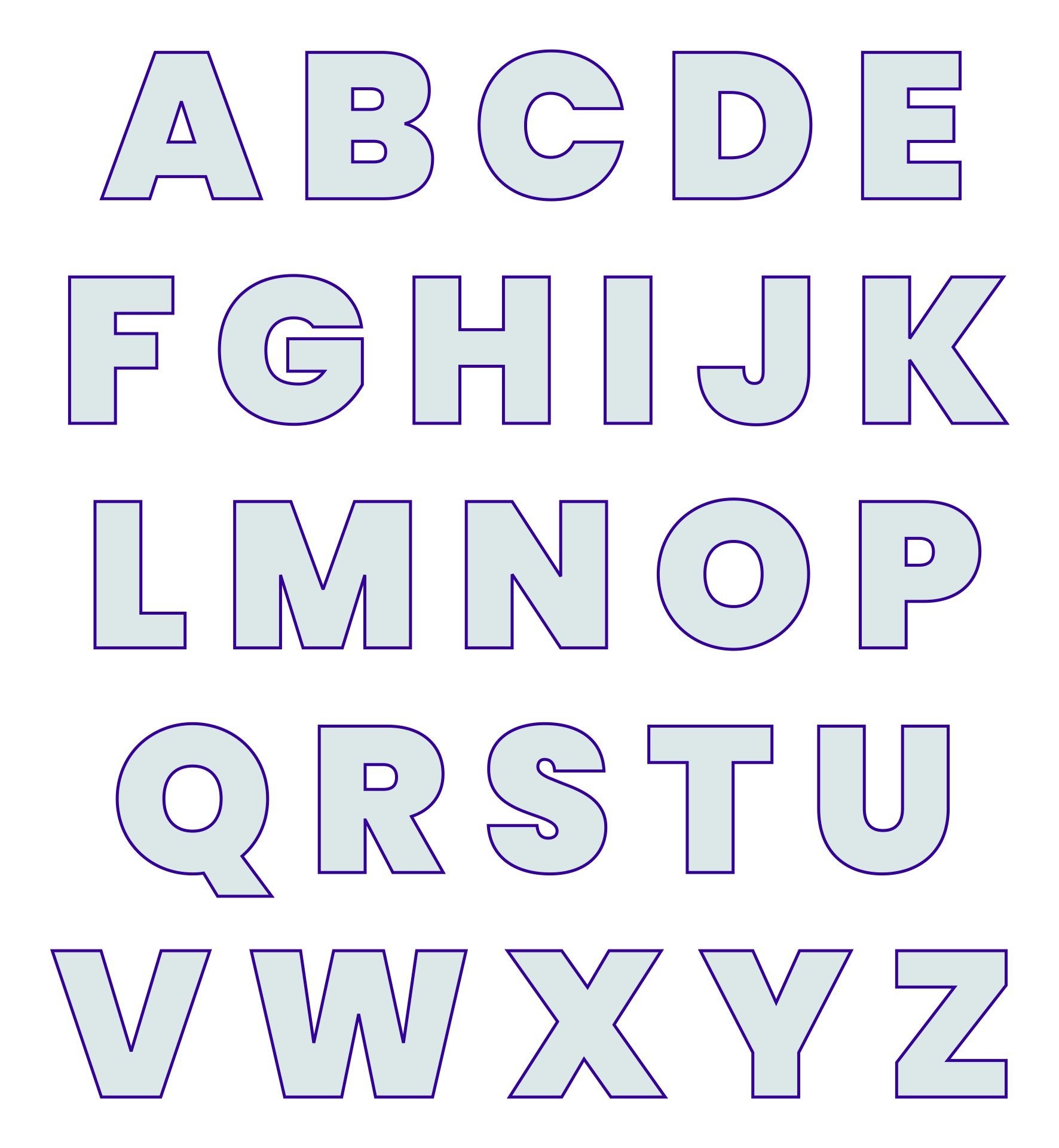 3 Inch Alphabet Letters 12 Free PDF Printables Printablee