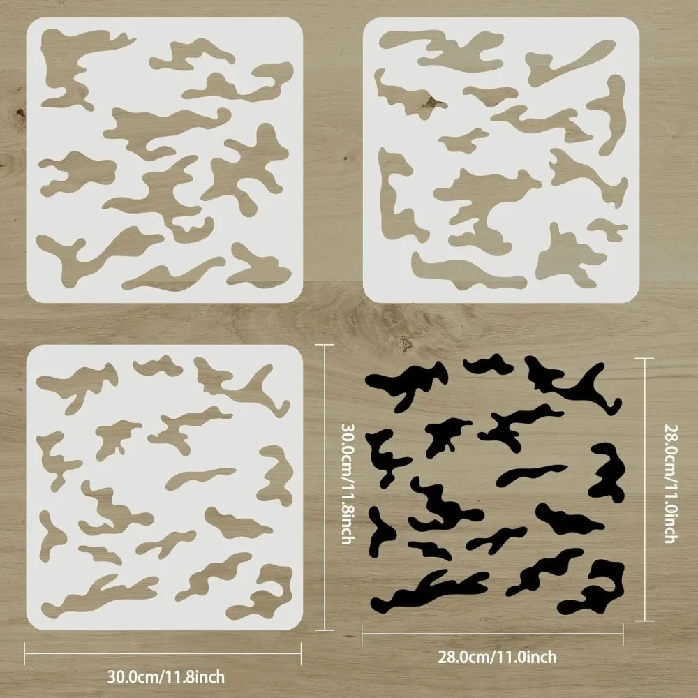 3 Pcs Camo Stencil Kit 11 8x11 8inch Camo Stencils For Spray Paint Camouflage Pattern Stencils For Painting On Wood Canvas AliExpress
