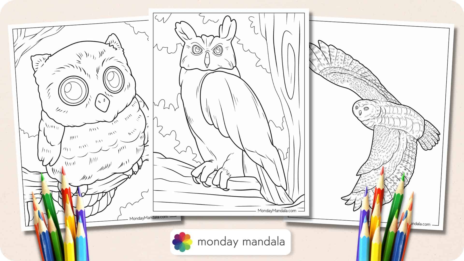 32 Owl Coloring Pages Free PDF Printables 