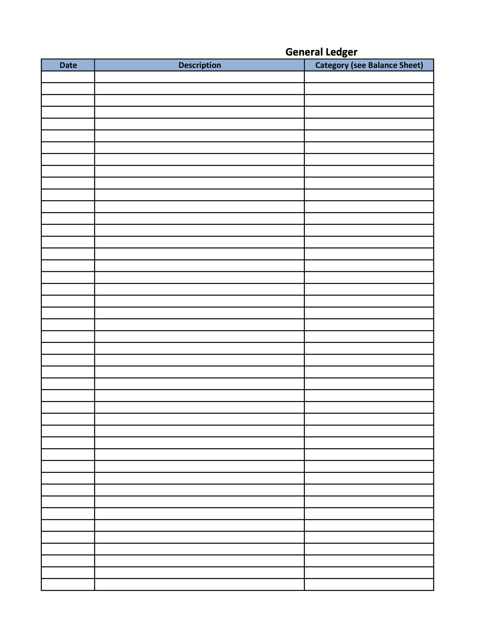 37 Perfect General Ledger Templates Excel Word TemplateLab