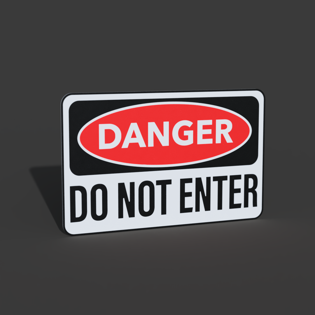 3MF File Danger Do Not Enter Sign STEP 3D Print Design To Download Cults