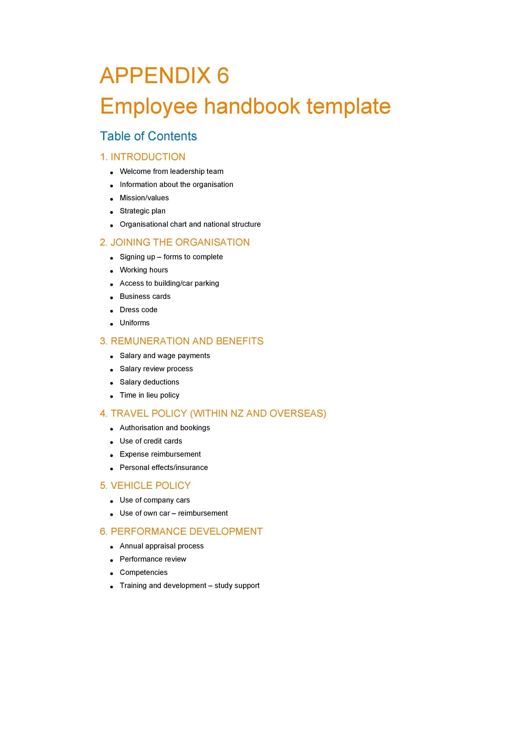 42 Best Employee Handbook Templates Examples TemplateLab