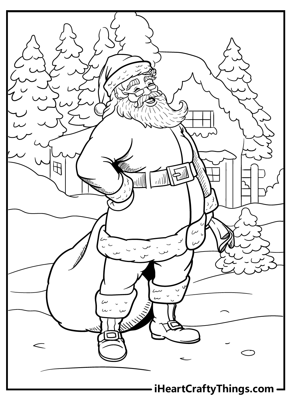 44 Free Santa Coloring Pages Festive Printables For Christmas
