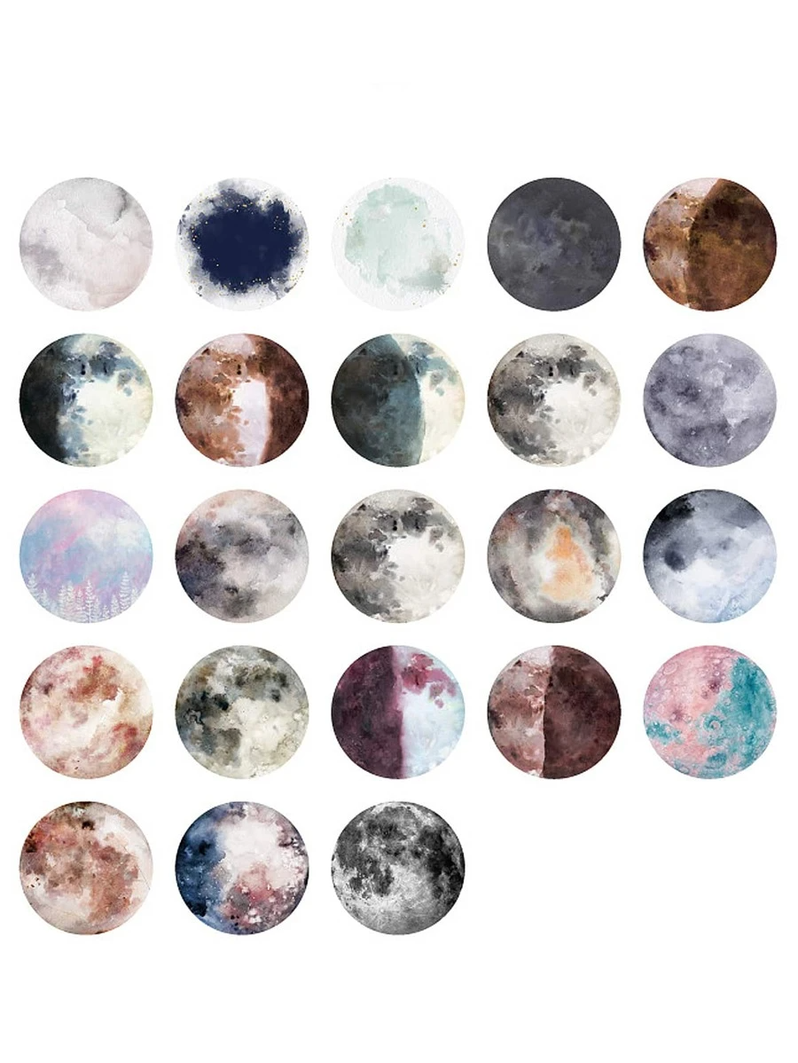 46pcs Planet Print Sticker