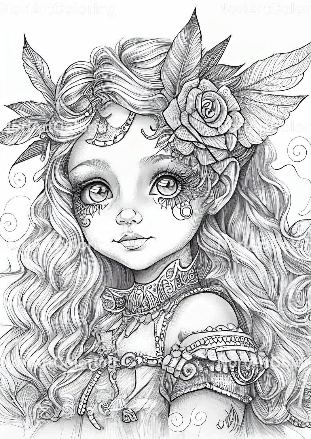 5 Beautiful Mardi Gras Little Girls Coloring Pages Printable Adult Coloring Pages Download Grayscale Illustration Girls With Masks Etsy