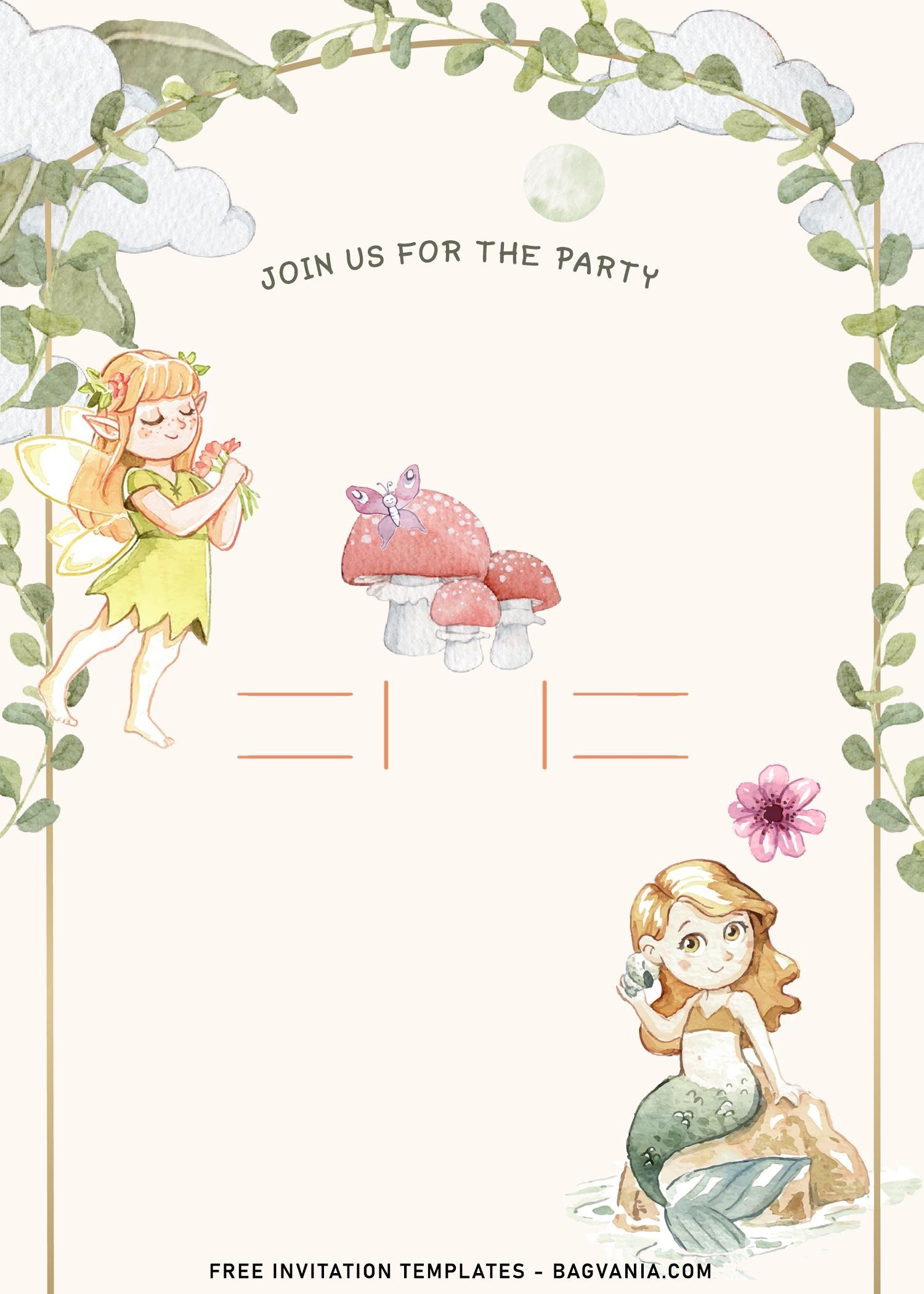 Fairy Birthday Invitations Free Printable