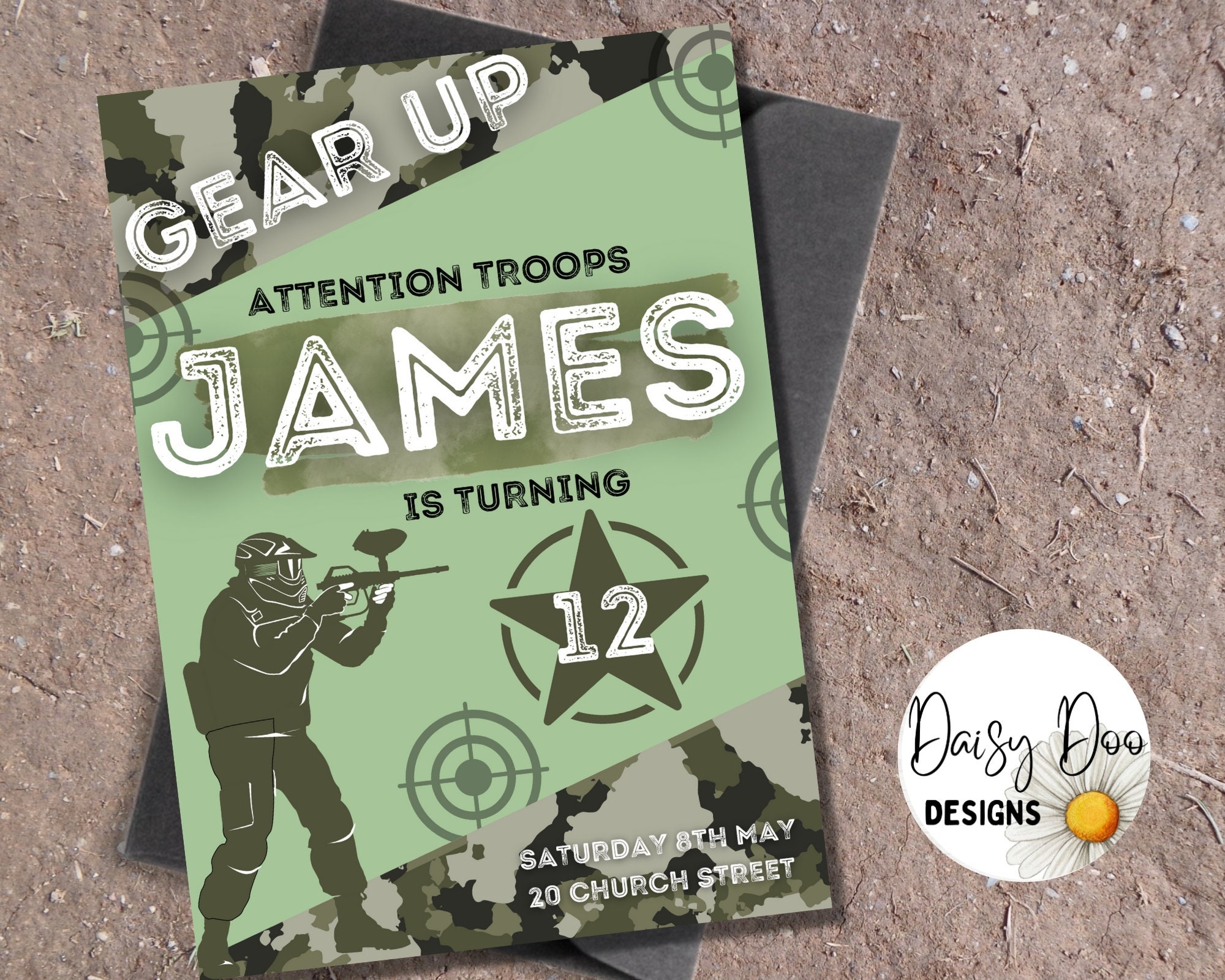 Airsoft Party Invitation Airsoft Birthday Invite Airsoft Party Theme Army Birthday Party Invitation Camo Party Invitation Digital Etsy