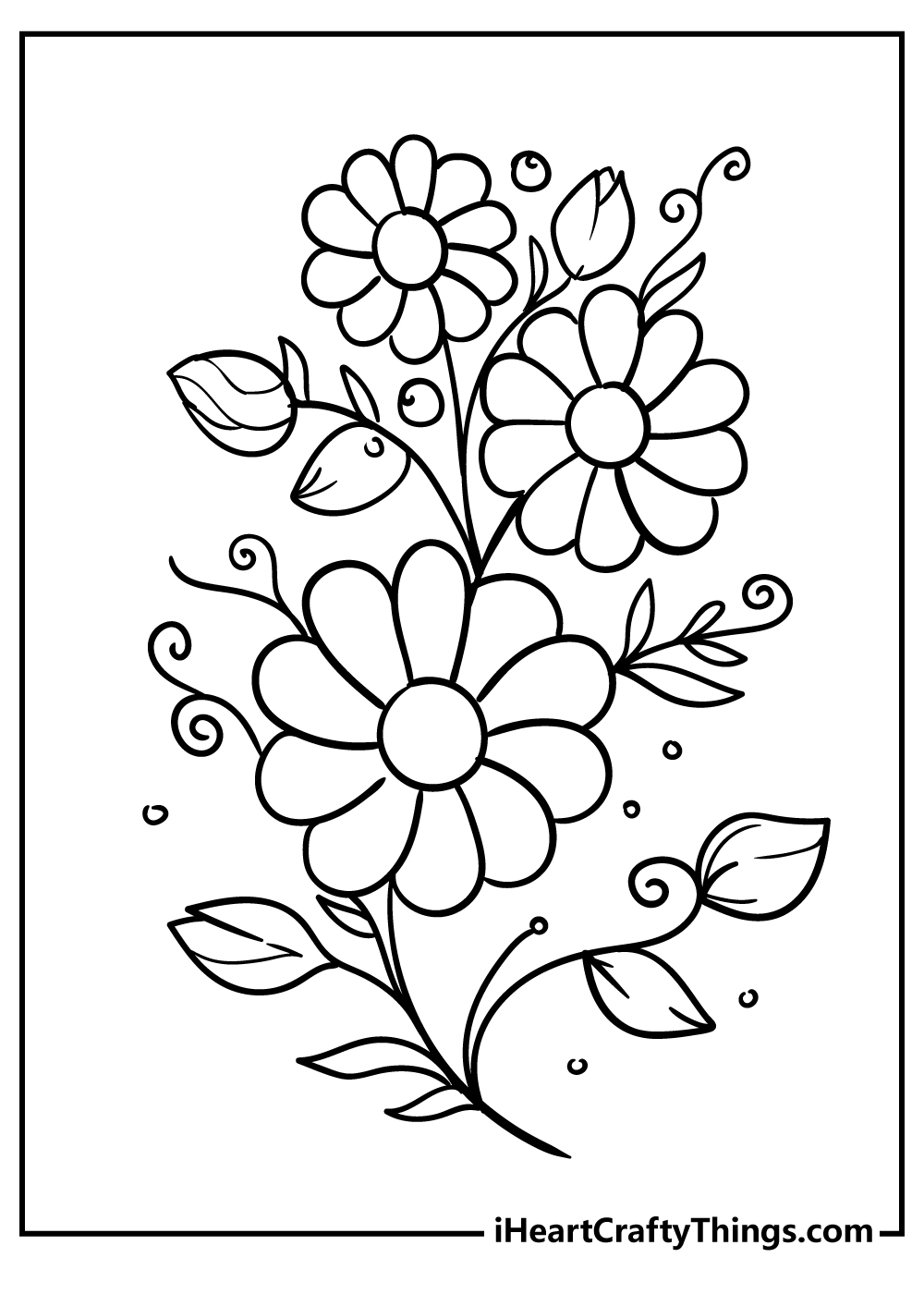 Free Printable Flower Color Sheets