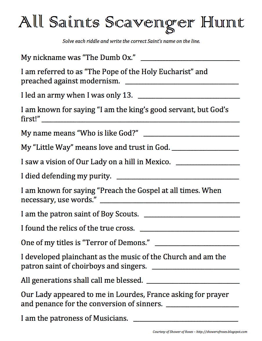 All Souls Day Free Printables