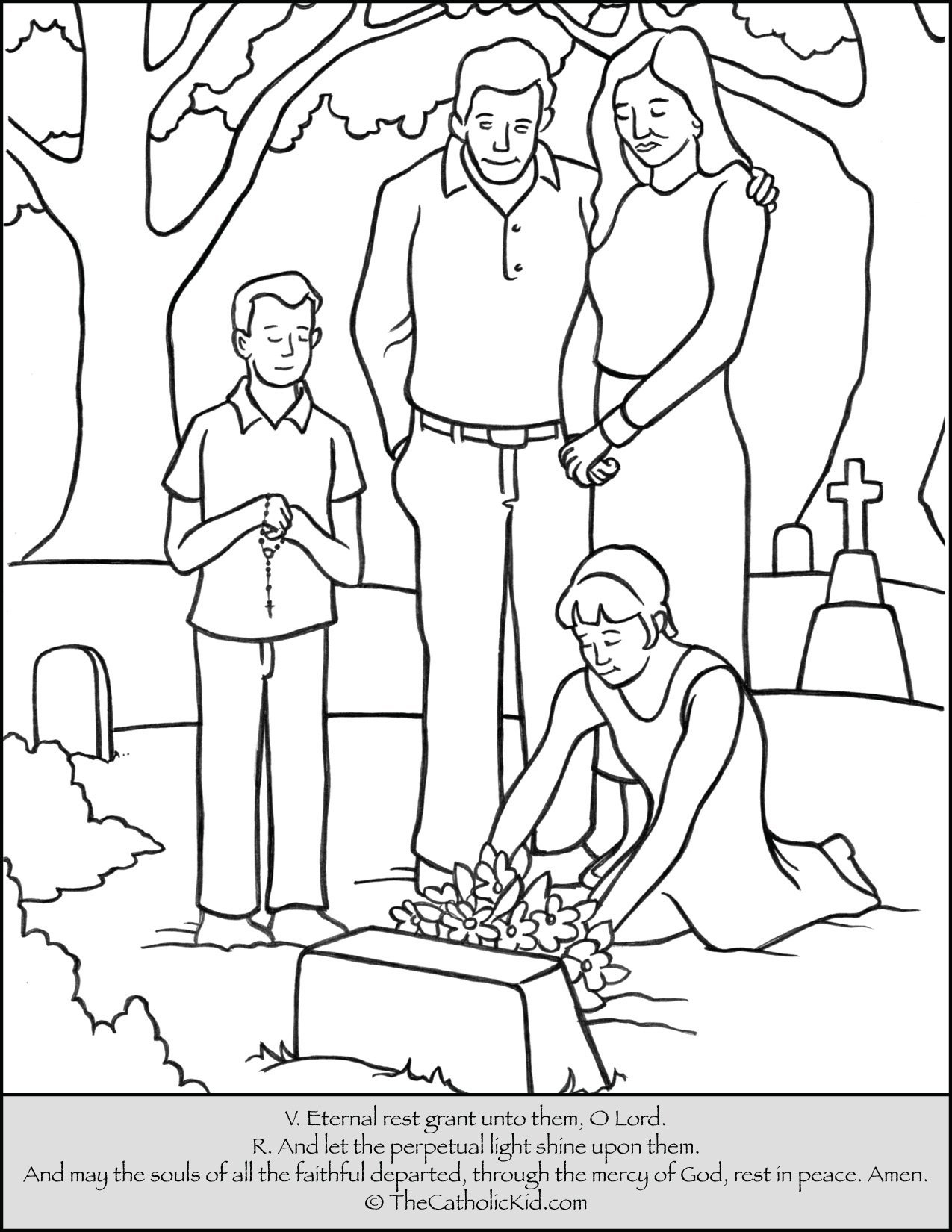 All Souls Day Archives The Catholic Kid Catholic Coloring Pages And Games For Children