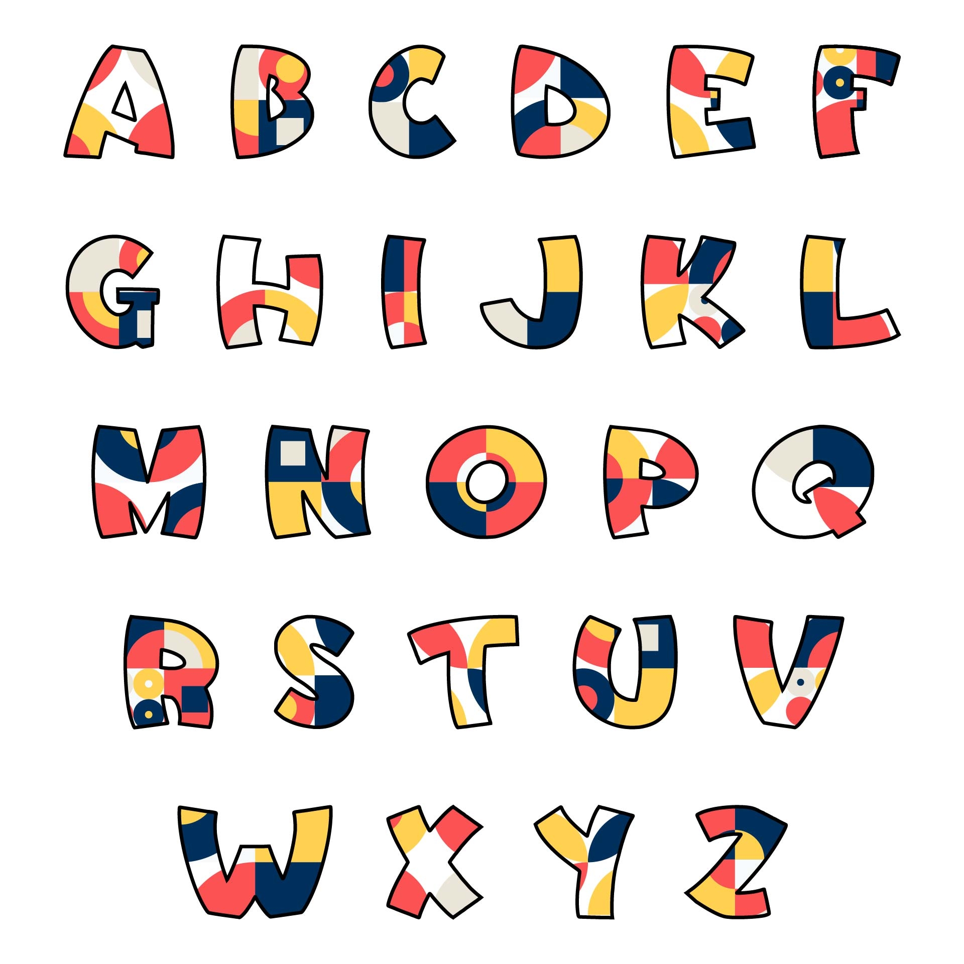Free Printable Alphabet For Applique