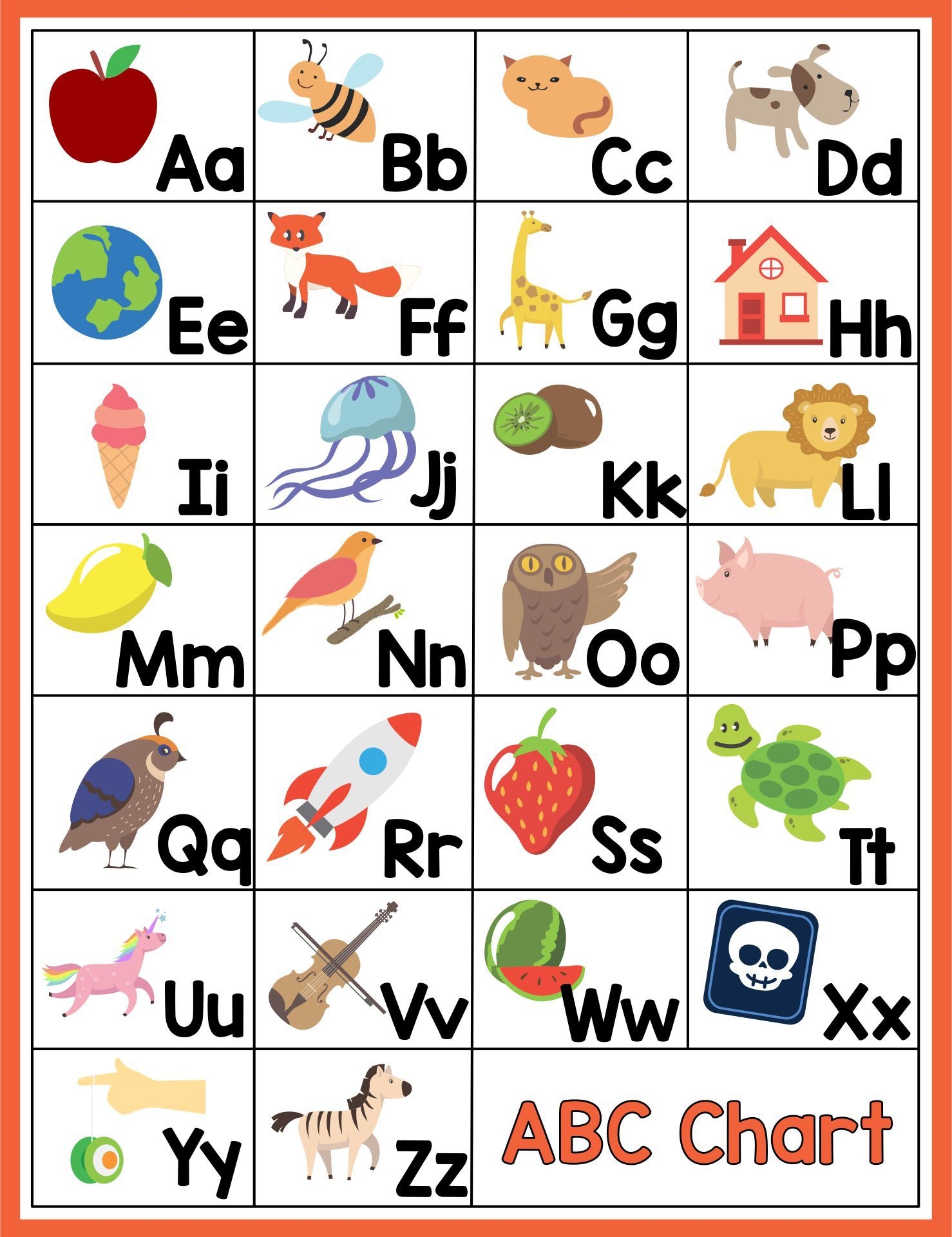 Free Printable Abc Chart