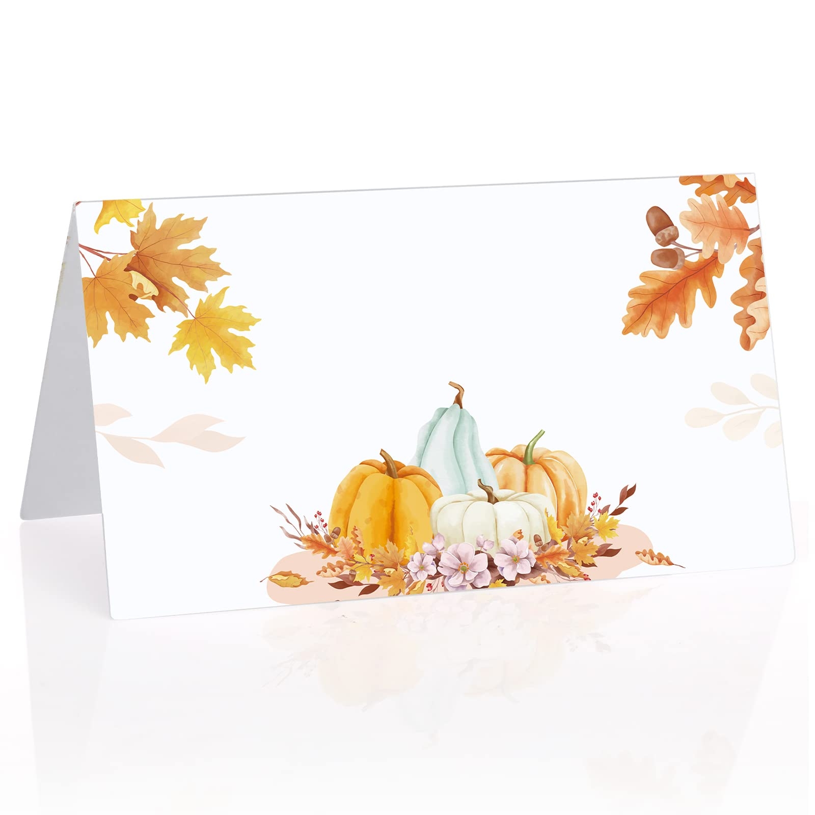 Amazon 100 Pcs Thanksgiving Place Card Fall Table Place Card Pumpkin Place Card Guest Seating Tent Card Folded Name Card For Thanksgiving Bridal Shower Birthday Harvest Party Supplies 3 5 X 3 9 Inch 