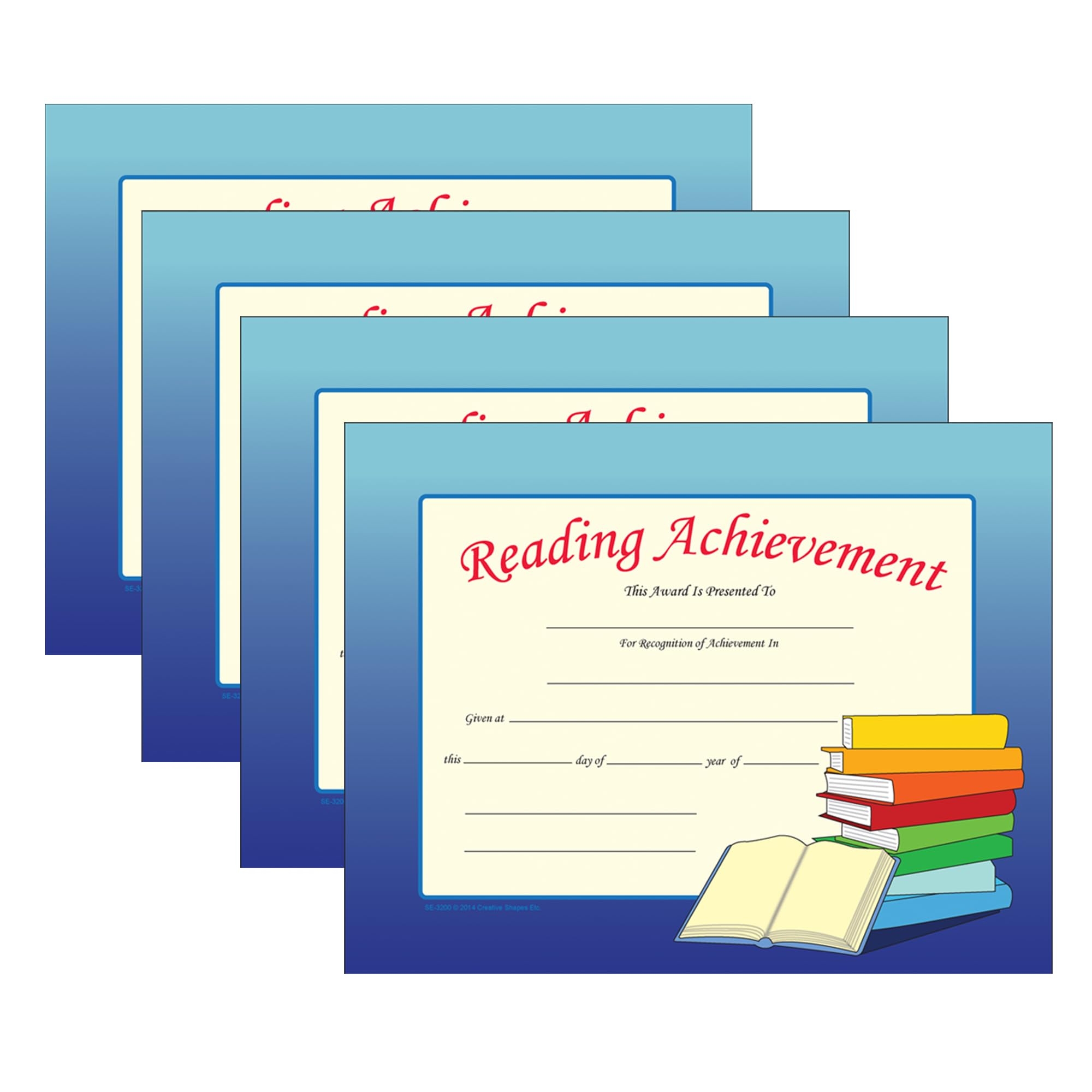 Amazon 30pcs Reading Achievement Recognition Certificates 11in X 8 5in Colorful Award Certificate For Kids Student Graduations Moving Up Ceremonies Achievement Days Banquets Academic Competitions USA Made Office Products