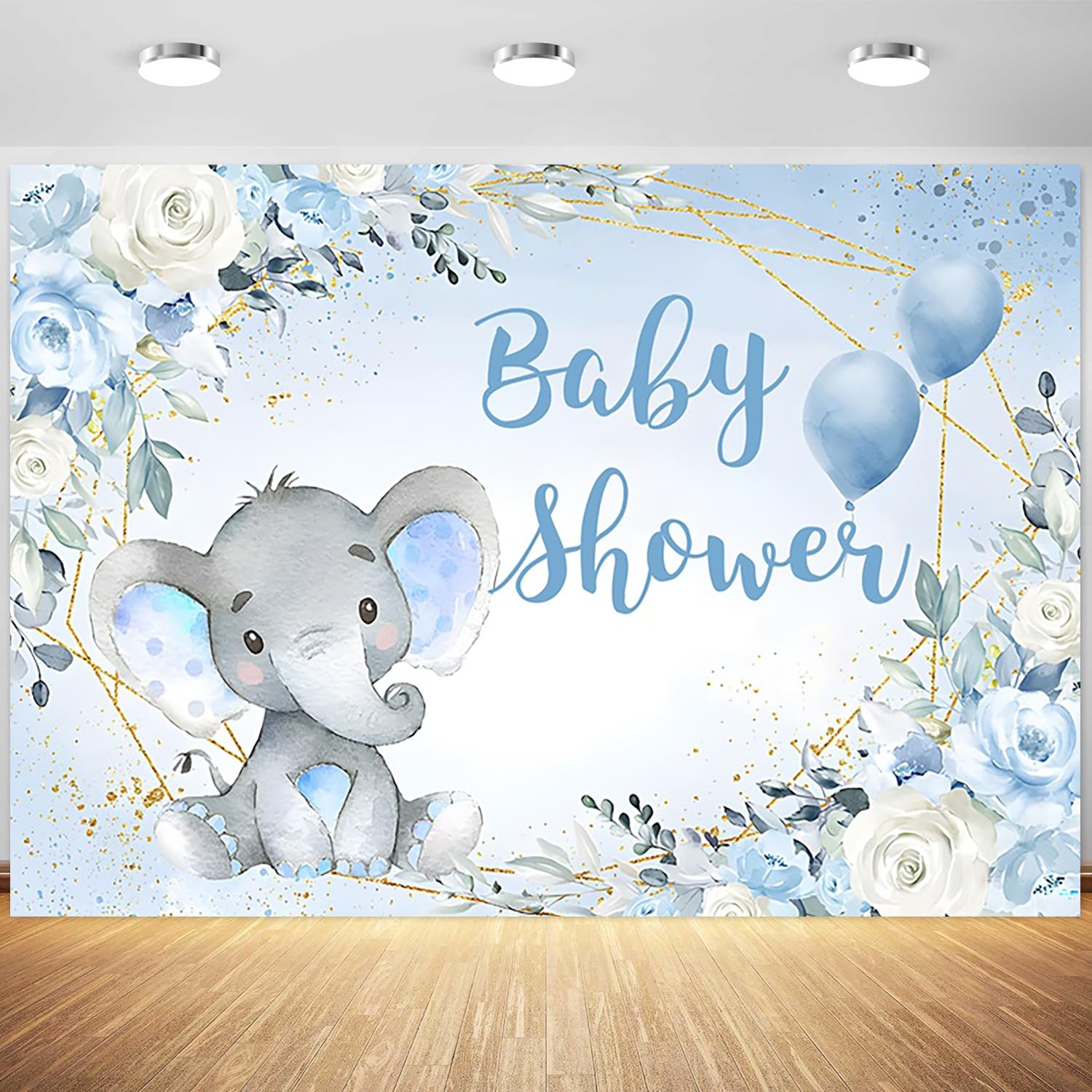 Amazon 5x3ft Elephant Boy Baby Shower Backdrop Blue Flower Elephant Baby Shower Party Photography Background For Newborn Baby Banner Decorations Supplies Photo Booth Props Electronics