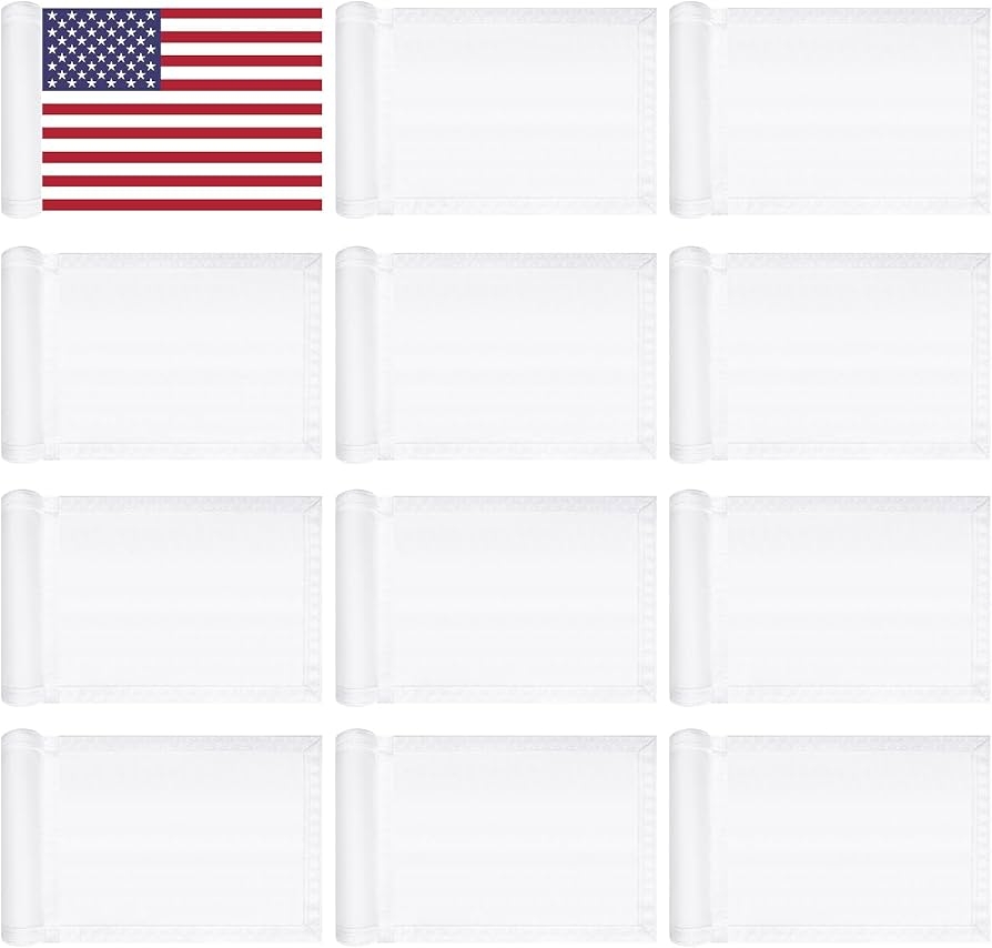 Amazon Colarr 12 Pack Sublimation Golf Flags 8x6 Inch Blank Target Flag DIY Putting Golf Flag With Tube Inserted Waterproof 420d Nylon Double Mini Practice Pin Flags For Yard Garden Indoor