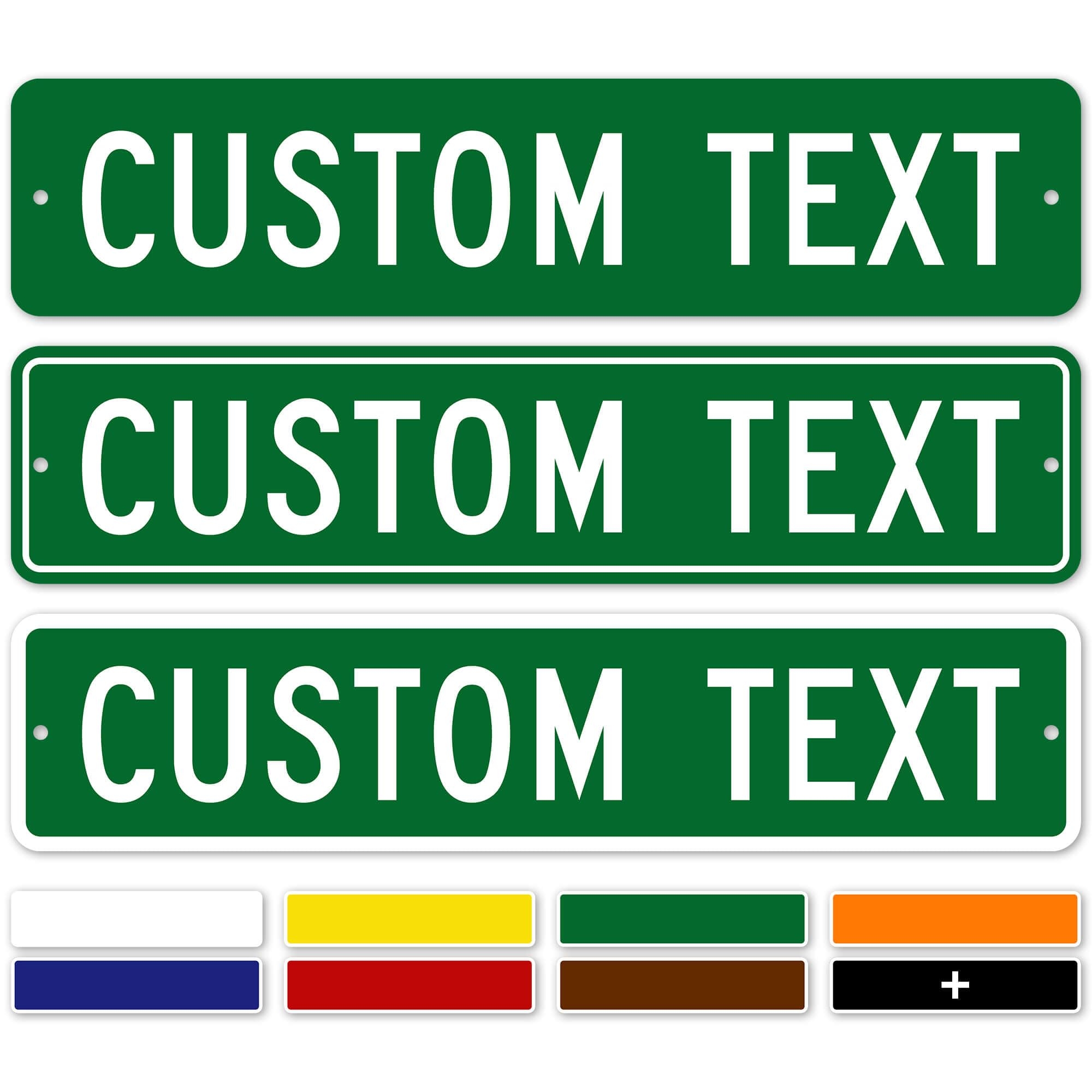 Amazon Custom Street Sign Road Sign Address Sign 8 Colors Reflective Option Mounting Options 4x18 Inch Thick Rust Free AlumaBond USA Made By My Sign Center Classic Patio Lawn Garden