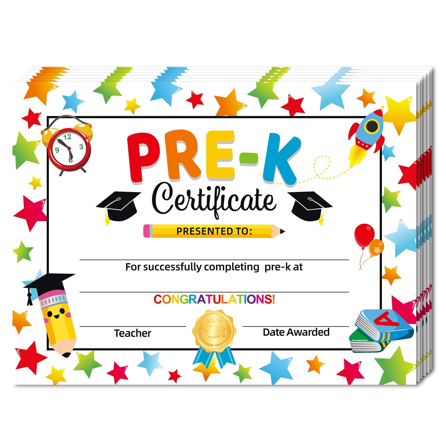 Amazon PRE K Graduation Diploma 2024 Preschool Graduation Award Certificate 2024 Preschool End Of School Year Certificate BYJZ Preschool Graduation Decorations 2024 PRE K Graduation Decorations 30pcs Home Kitchen