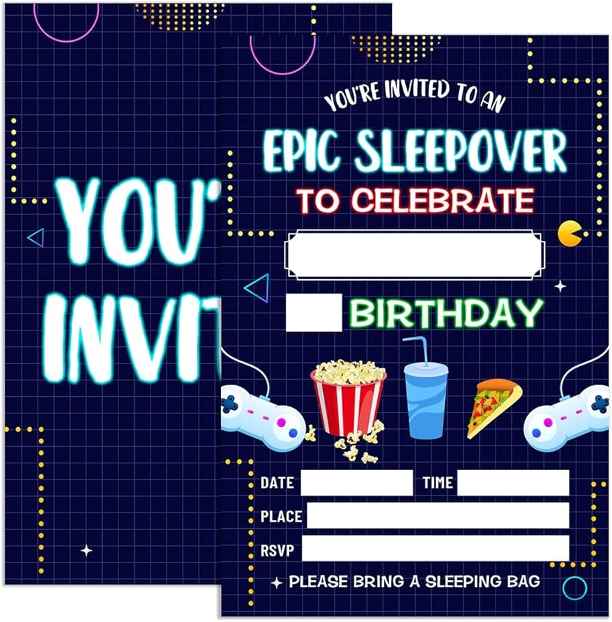 Boy Sleepover Invitations Free Printable