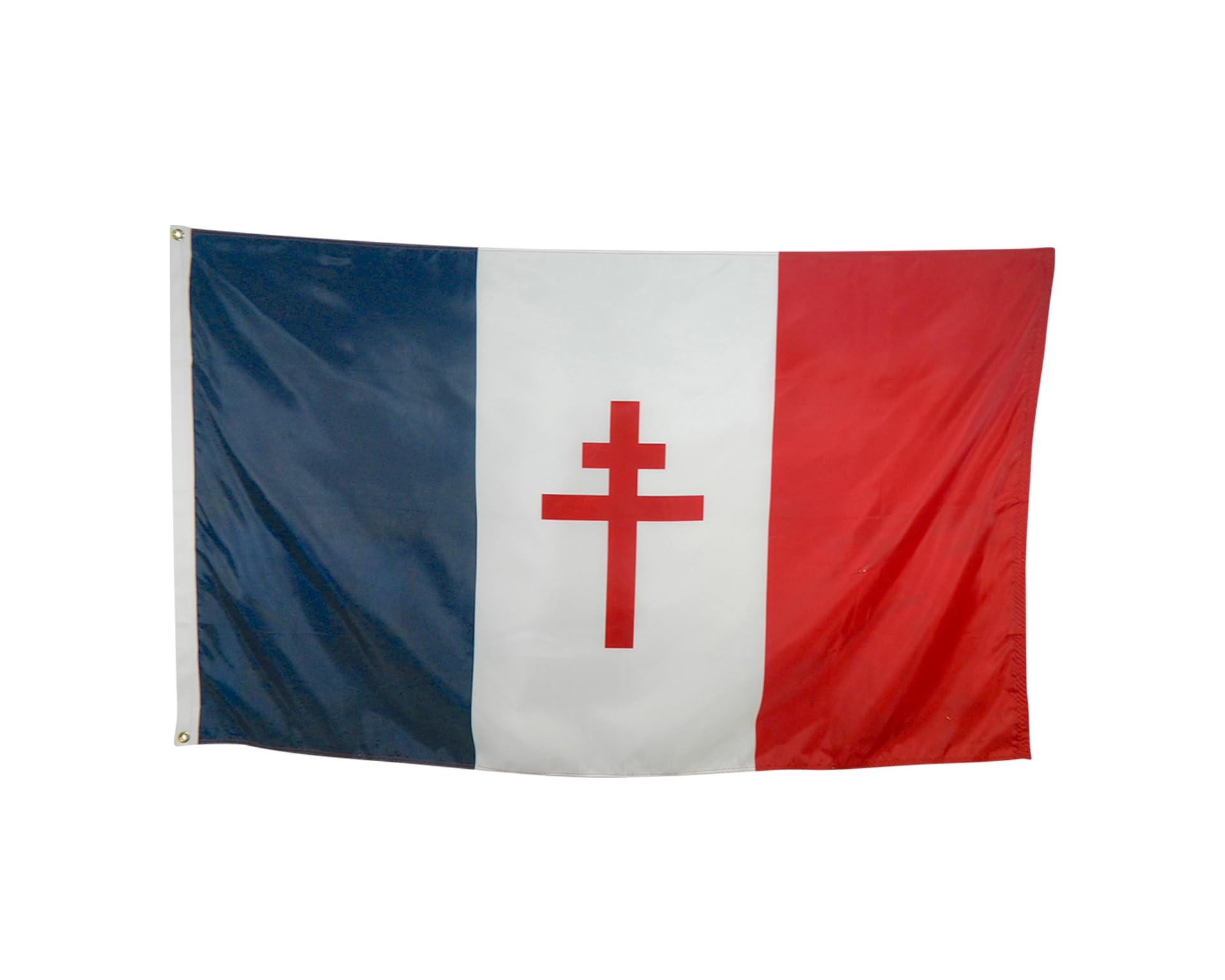 Amazon WWII Flag Of Free France World War Two Cross Of Lorraine French Resistance Outdoor Flag Durable All Weather Nylon Digital Print Made In USA 12x18 Patio Lawn Garden