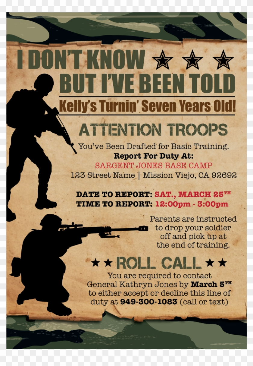 Free Printable Airsoft Party Invitations
