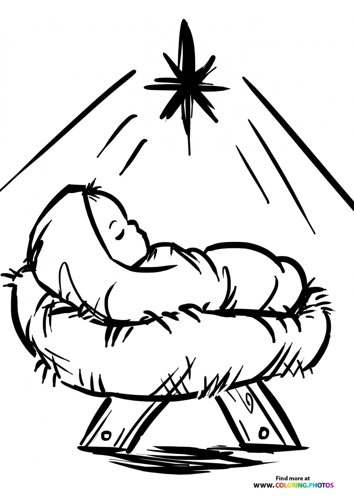 Baby Jesus Coloring Pages For Kids