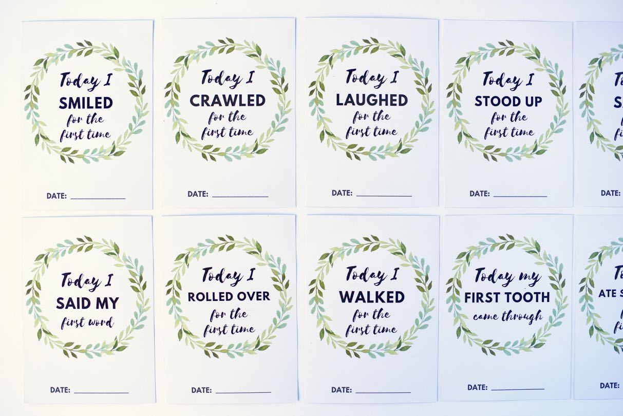 Baby Milestone Cards Beautiful FREE Printables 