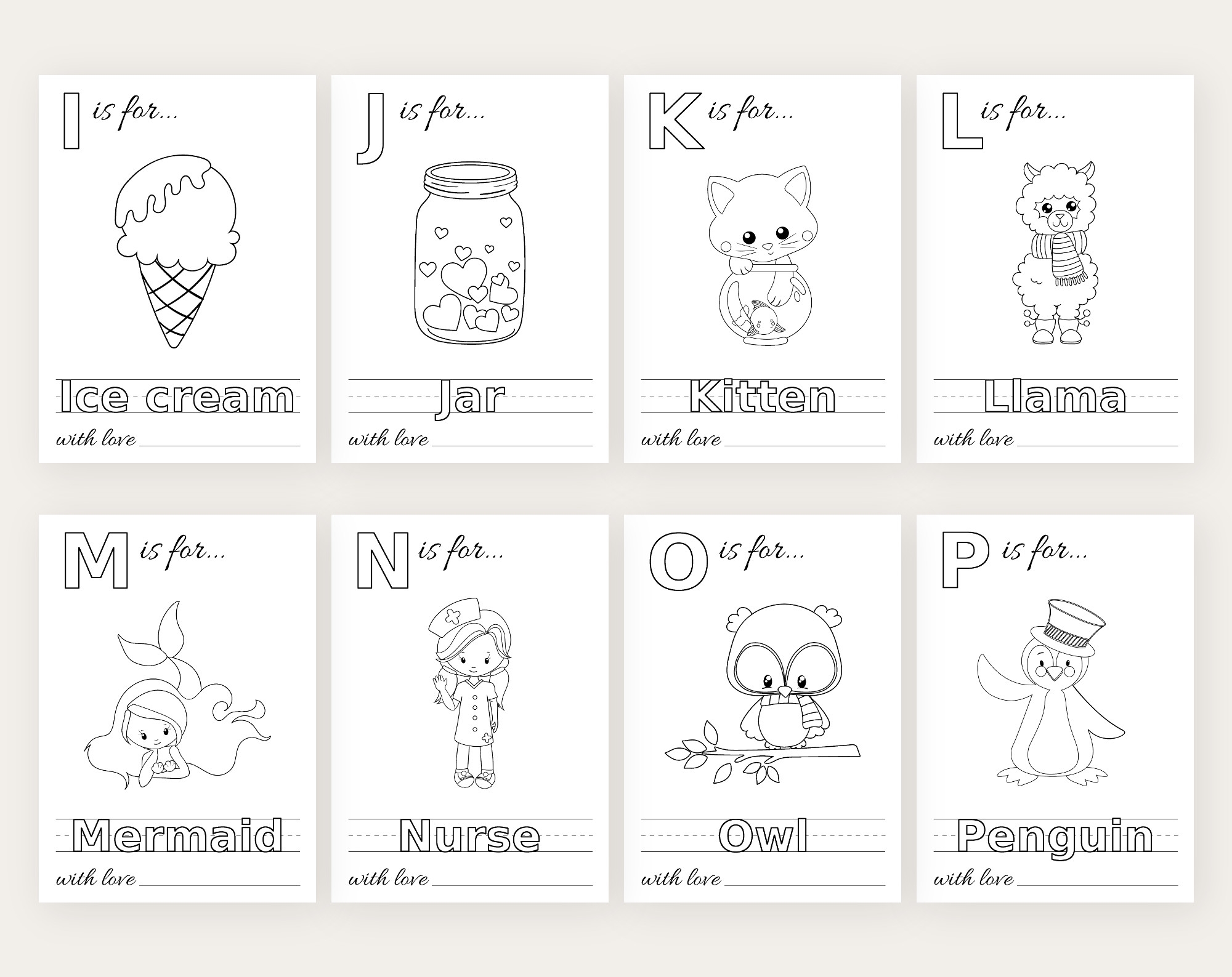 Baby s First ABC Book Coloring Pages Baby Shower Activity