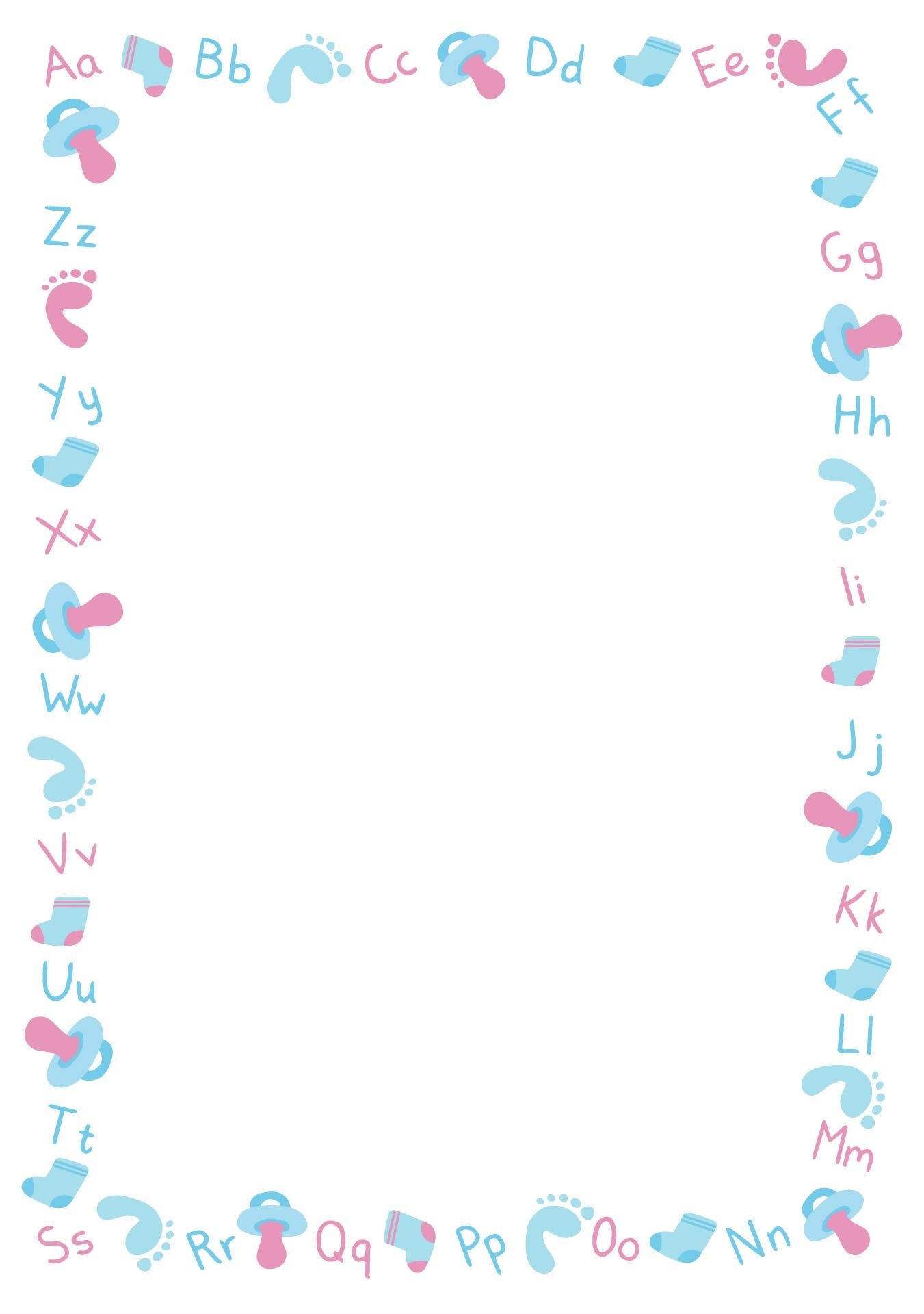 Baby Shower Borders 10 Free PDF Printables Printablee