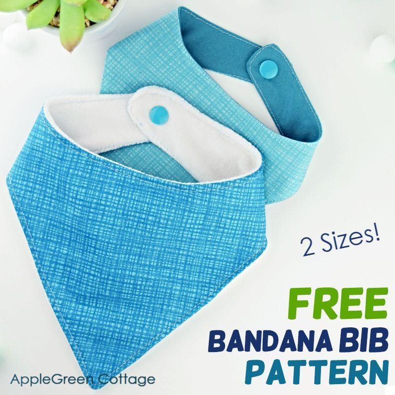 Bandana Bib Pattern In 2 Sizes Updated AppleGreen Cottage