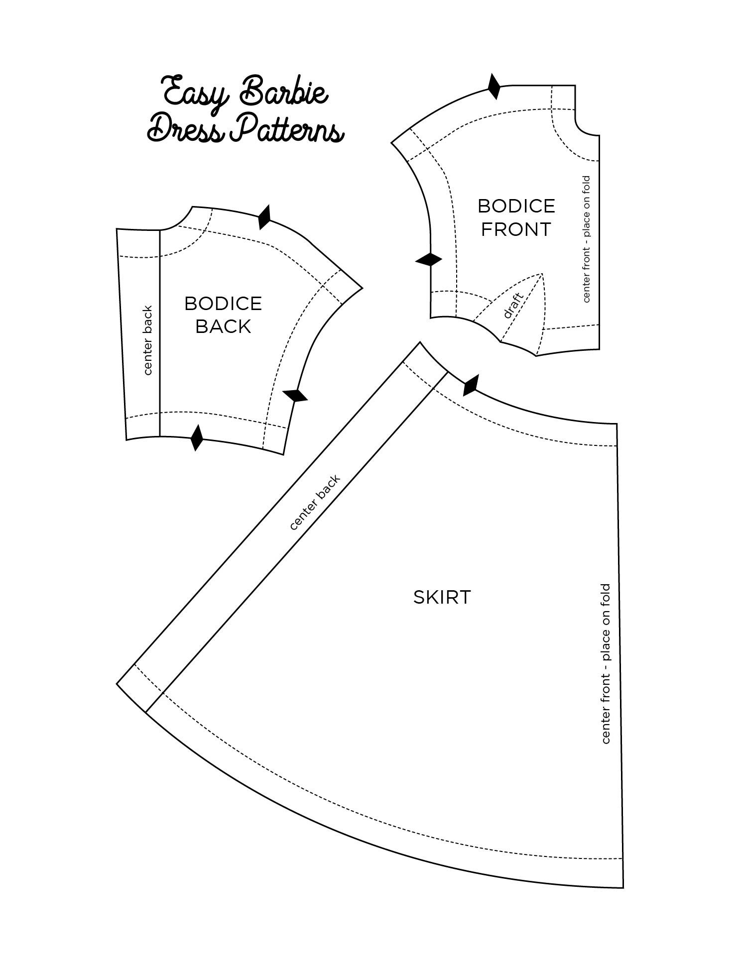 Barbie Clothes Templates 20 Free PDF Printables Printablee