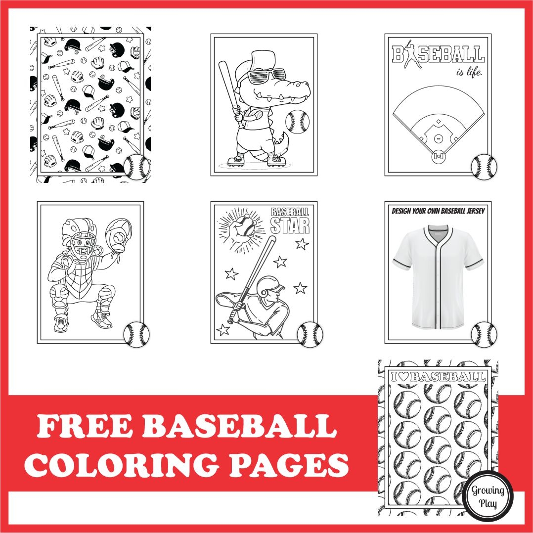 Baseball Coloring Pages Free Printables Growing Play