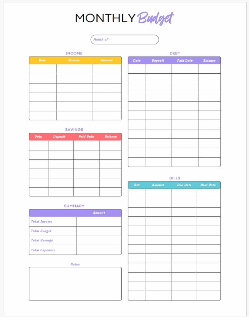Best Budget Binder Printables The Career Counter