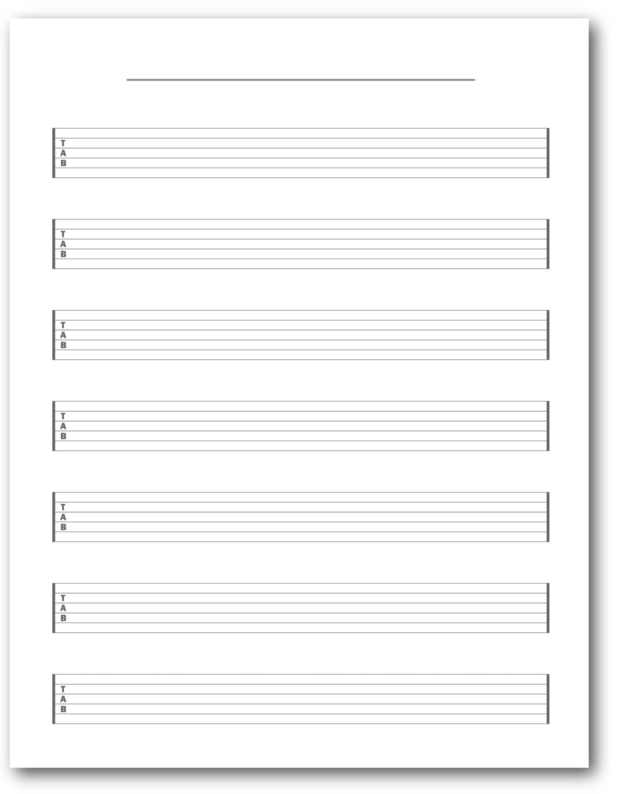 Free Printable Guitar Tabs