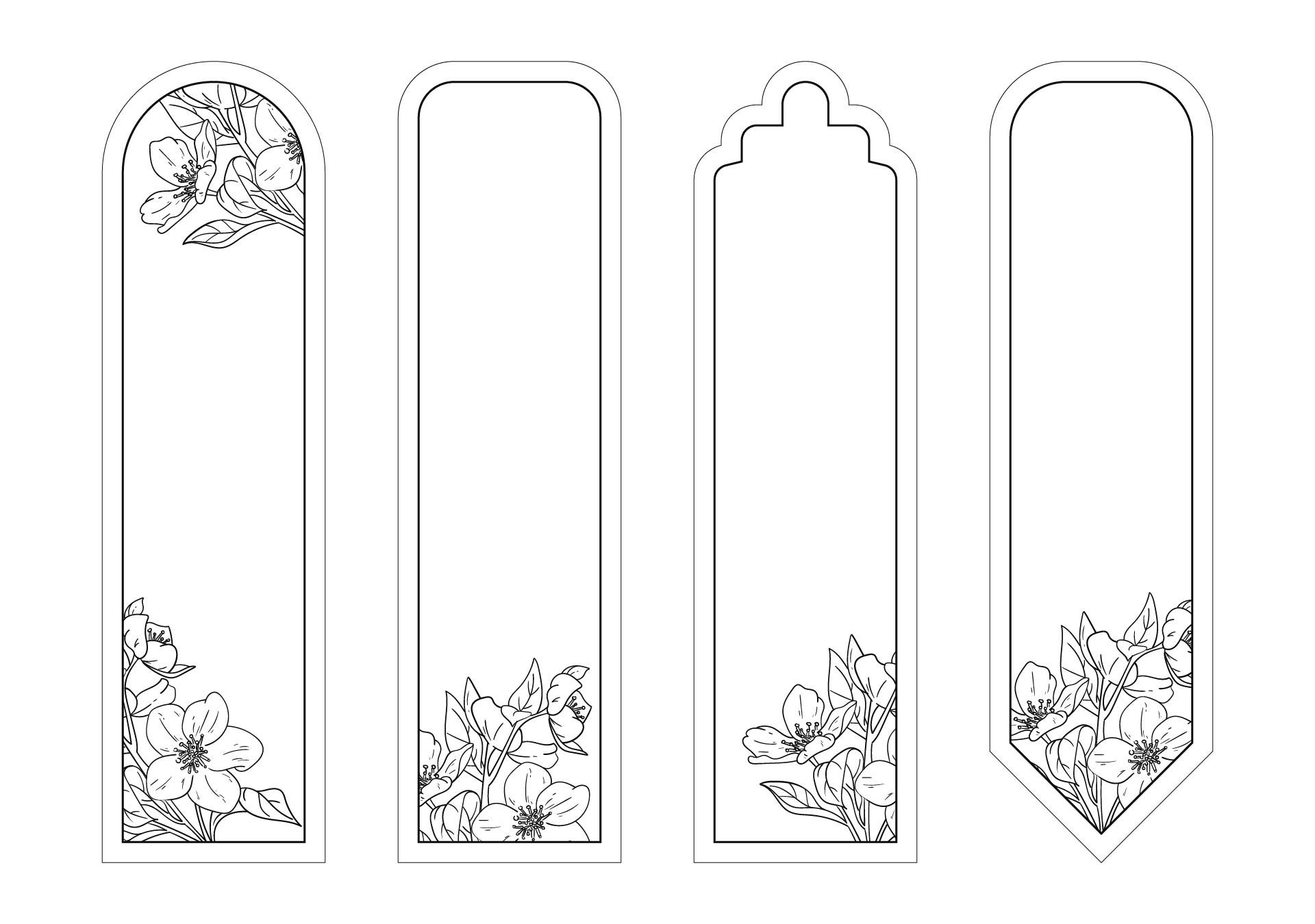 Blank Bookmarks 10 Free PDF Printables Printablee
