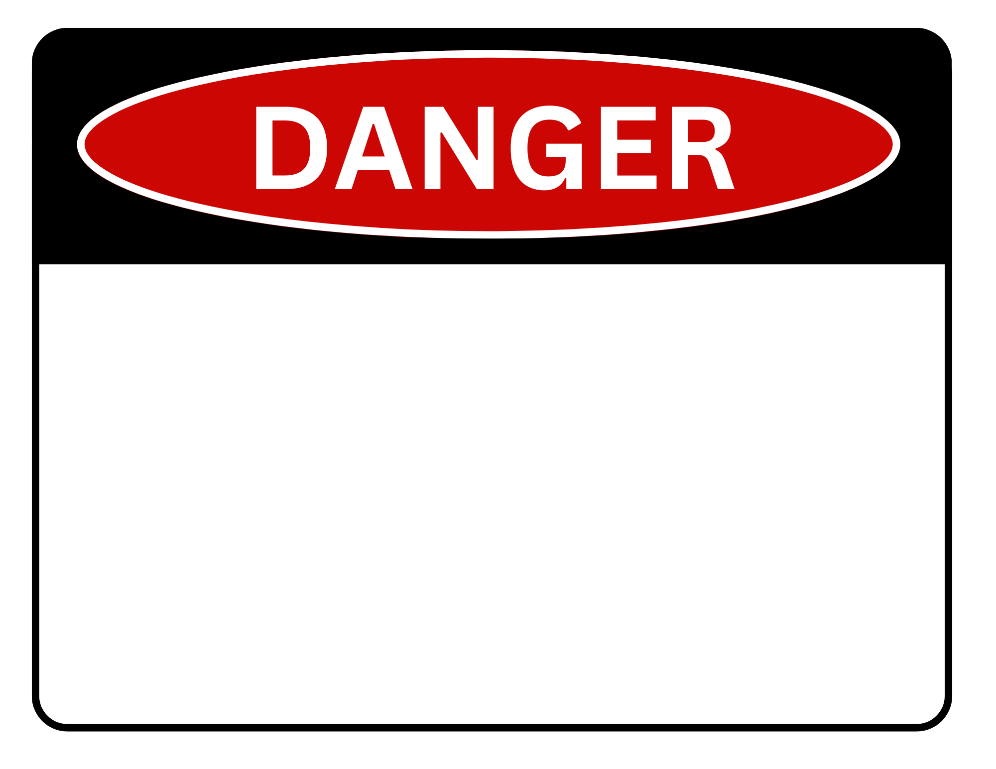 Blank Danger Sign Printable Templates Free PDF Downloads 