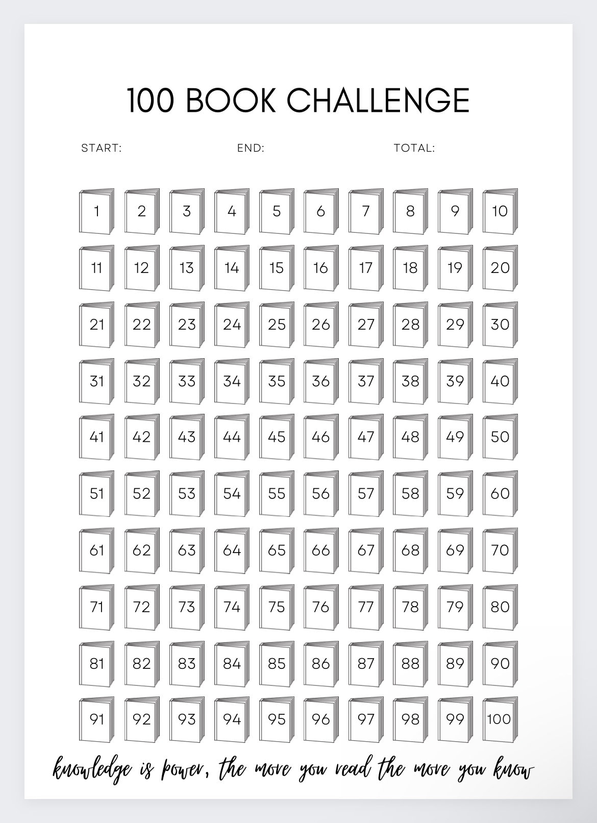 Free Printable Book Log