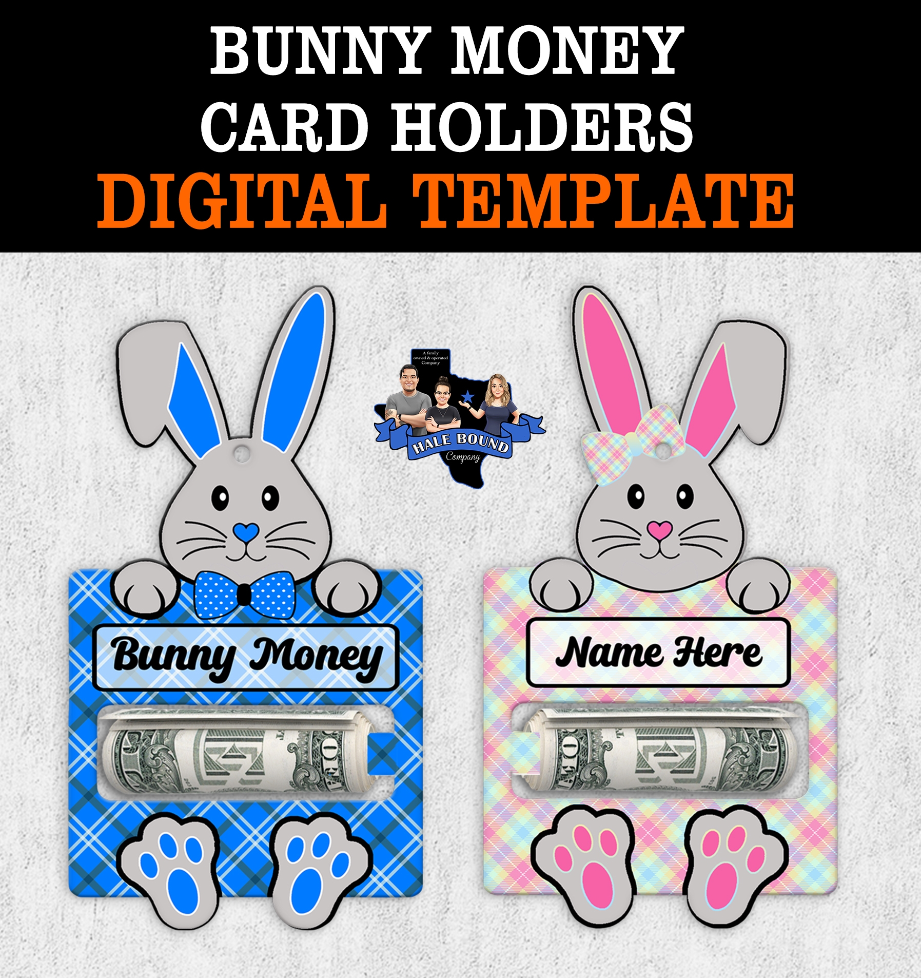 BUNNY MONEY CARD HOLDER DIGITAL FILE