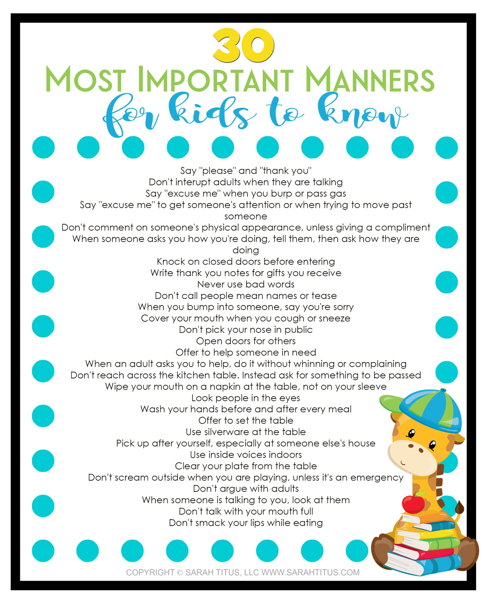Busy Mom s Guide To Teaching Your Children Manners Sarah Titus